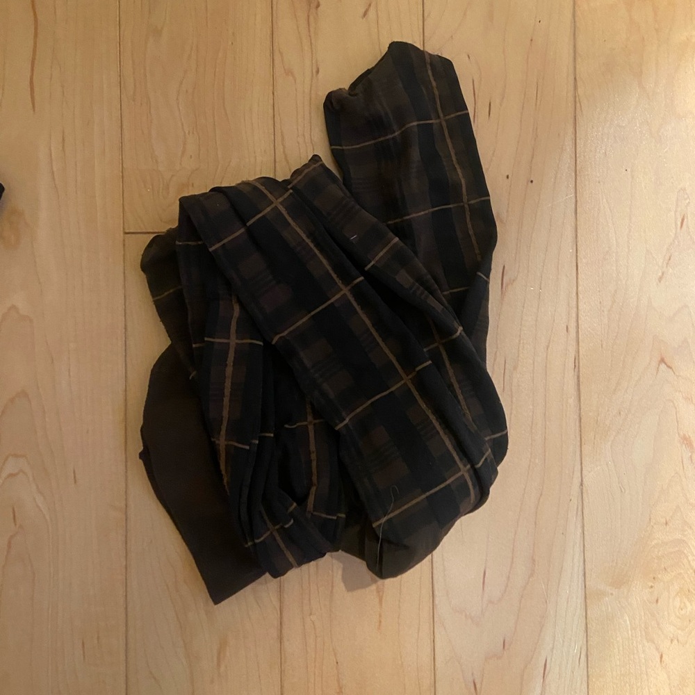 Plaid tights in Brown and Black